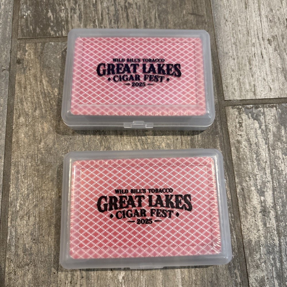 (2) Great Lakes Cigar Fest 2025 Playing Cards Wild Bills Tobacco SEALED